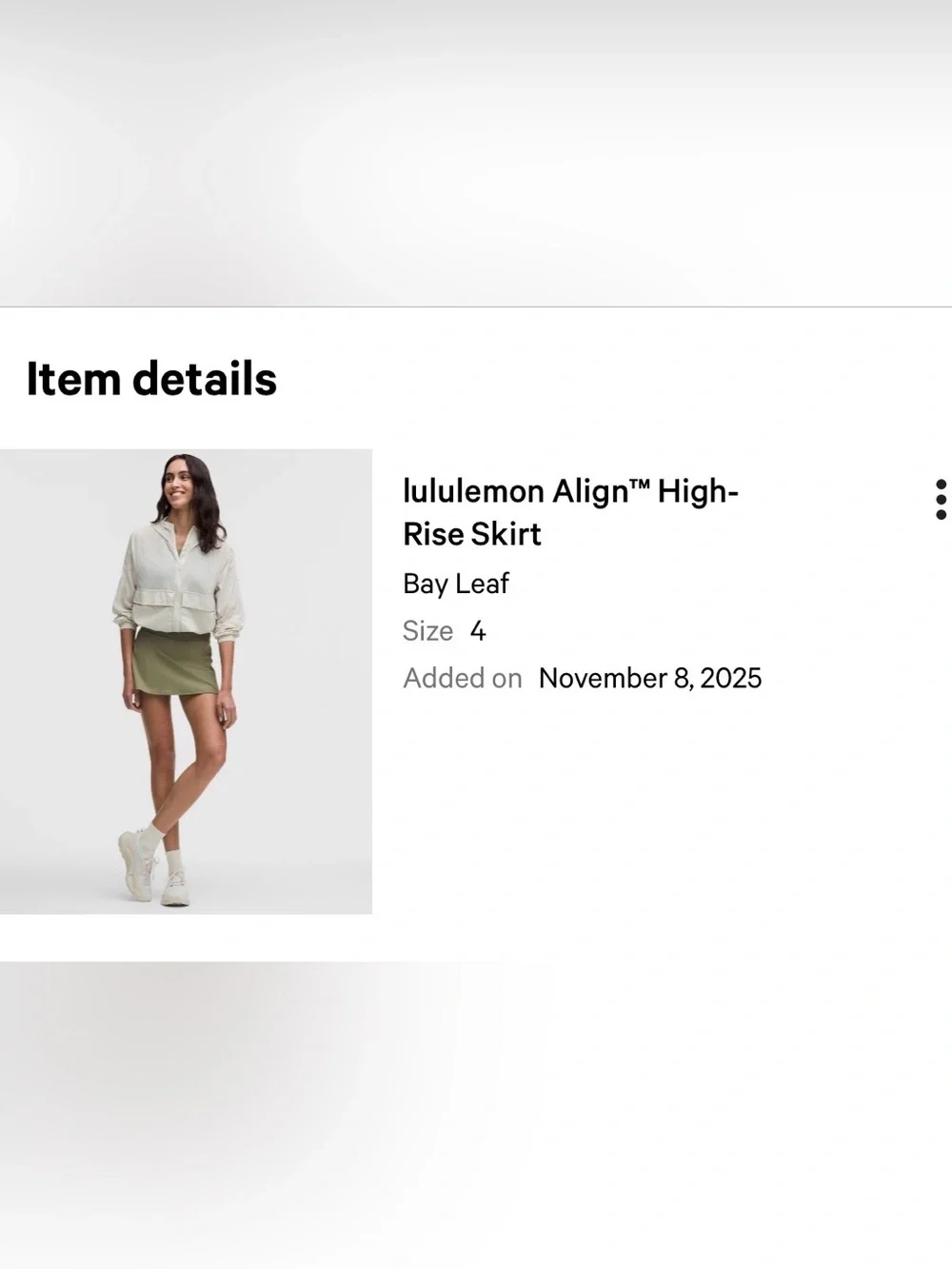 lululemon Align 13” High Rise Skirt - Olive